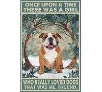 Signs Metal Plaque There Was A Girl Who Really Loved Dog That Was Me Tin Metal Signs Plaque Personalised Wall Posters for Home Bathroom Man Cave S
