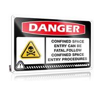 Signs Nice Bath Sets Decor Danger Confined Space Entry Can Be Fatal Follow - Vintage Wall Decor For Bar(30X40CM)