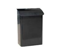 Signs & Numbers Galvanized Steel Letterbox with Newspaper Holder | Wall Mounted Post Box | Weatherproof Matt Black Mailbox | Medium Capacity Mail Holder for Home & Garden