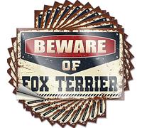 Signs of Big for Car Beware Fox Terrier Funny Outdoor Decor Good Job