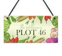 Signs Plaques Allotment Sign Outdoor Plaque PLOT NUMBER Personalised Family House Decor