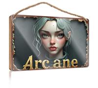Signs & Plaques Arcane: The Enchanted World Unveiled Wooded Sign Funny Home Decor For Door Front Porch Decor Ideas(23X35CM)