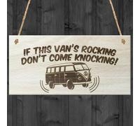 Signs Plaques If Vans Rocking Dont Come Knocking Hanging Plaque Gift House Decor