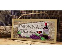 Signs Plaques Nonna's Kitchen Italian Vintage Style Wine Cellar Wall Plaque House Decor