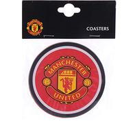 signs-unique Manchester United Football Club set of 2 rubber drinks mats/coasters (bb)