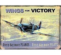 signs-unique Wings For Victory (Spitfire) steel fridge magnet (og)