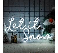 SIGNSHIP Let it Snow Neon Light Sign, Let it Snow Neon Sign for Wall Decor, Led Signs with Dimmer Switch for Christmas Party, Bedroom, New Year Party, Business