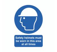 Signslab Saf Helmet M/B/Worn PVC A4
