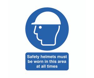 Signslab Saf Helmet M/B/Worn PVC A4