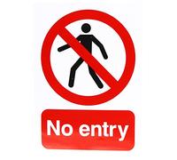 Signslab SR11190 ML01751S Warning Sign "No Entry", A5, Self-Adhesive