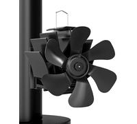 Signstek Heat Powered Log Burner Fan - 6 Blades Magnetic Chimney Silent Stove Fan for Efficient Heat Distribution on Wood Stoves, Fireplaces & Log Burners