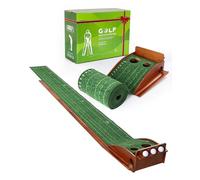 Signstek Indoor Golf Putting Mat with Auto Ball Return - Practice Trainer for Home, Office & Backyard Use | Portable Golf Training Aid