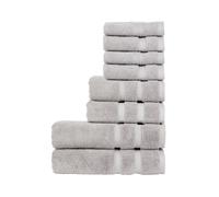 'Signum' Heavyweight 100% Combed Cotton 8 Piece Towel Bundle Christy Light Grey One Size