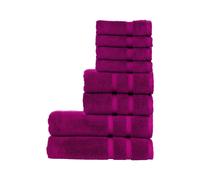 'Signum' Heavyweight 100% Combed Cotton 8 Piece Towel Bundle Christy Plum One Size