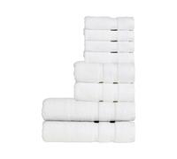 'Signum' Heavyweight 100% Combed Cotton 8 Piece Towel Bundle Christy White One Size