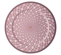 Signum service plate, Porcelain, Pink