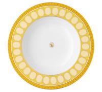 Signum soup plate, Porcelain, Yellow