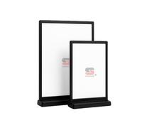 Signware LED Menu Display Stand - Rechargeable Double-Sided Light Box for Restaurants, Cafes, Bars & Hotels - Freestanding Illuminated A4 & A5 Tabletop Sign Holder (Black, A4)