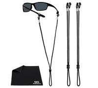 SIGONNA Eyeglasses String Holder Strap Cord - Eyeglass Chain for Men Women - Glasses Lanyard Holders Around Neck - Sports Eye Glass Straps Sunglass Retainer - 2 Cords Black