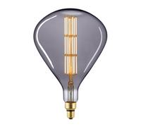 Sigor Giant Tear E27 8W filament LED bulb, 1,800K, dimmable, titanium