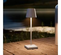 Sigor LED battery-powered table lamp Nuindie pocket, grey, IP54, dimmable