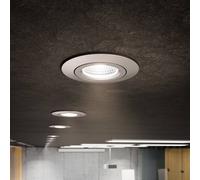 Sigor LED recessed ceiling spot Diled, Ø 8.5 cm, 10 W, 3,000 K, steel