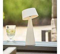 Sigor LED rechargeable table lamp Solino, white, solar/USB, 26 cm, IP44