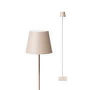 SIGOR Nuindie 2.0 Floor Lamp - Dimmable LED Battery Floor Lamp Indoor & Outdoor IP54 Splash-Proof, Height 120 cm, Rechargeable with USB-C, 12 Hours Lighting Time, Thin Beige