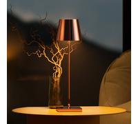 Sigor Nuindie LED battery-powered table lamp, USB-C, copper, IP54, dimmable