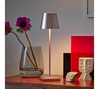 Sigor Nuindie LED battery-powered table lamp, USB-C, rose gold, IP54, dimmable