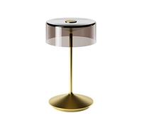 SIGOR Numotion Dimmable LED Battery-Powered Table Lamp Indoor and Outdoor Height 26.5 cm Rechargeable with Easy-Connect 24 Hour Lighting Time Gold Anodised