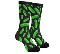 Sigouyinei Funny Casual Funny Funky Novelty Socks For Men Women, Cute Cucumber Vegetable Green Cucumbers Pickle Pickles, 1