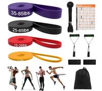 Sigowal Resistance Bands Set, 4 Levels Pull Up Bands with Handles & Door Anchor & Training Poster, Pull Up Assistance Bands for Strength Training, Stretching, Yoga, Muscle Toning for Men and Women