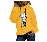 SIGOYI Oversized Hoodie for Women Giraffe Print Longline Hooded Sweatshirt Teen Girls Loose Pullover Long Sleeve Tops