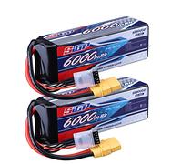 SIGP 4S 14.8V Lipo Battery 6000mAh 70C Soft Pack with XT90 Connector for RC Car Truck Tank Boat Racing Hobby 2 Pack