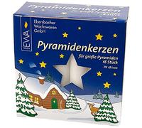 Sigro 18 Pieces Pyramid Candles, 18 x 105 mm, Wax, White, One Size