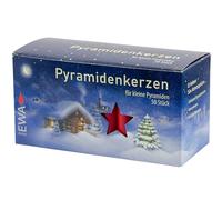 Sigro 50 Pieces Pyramid Candles, 14 x 74 mm, Wax, Red, One Size