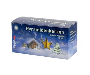 Sigro 50 Pieces Pyramid Candles, 14 x 74 mm, Wax, Yellow, One Size