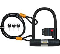 SIGTUNA Bike Lock - 16mm Heavy Duty Bicycle U Lock Shackle and Mount Holder, 1.2m Steel Chain Cable and 3 High-Security Keys for Road Bike, Electric Bike, Folding Bike, Mountain Bike (Orange)