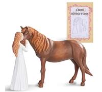 SIGUEJOR Horse Gifts for Women, Embrace The Horse Hand Painted Resin Sculpture, for Cowgirls and Equestrians