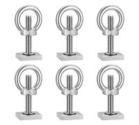 SiGuLiKeJi 6 Pcs T Track Bolts, M6 x 35 mm Roof Rack Bolts, T Track Adapter Bolt, T-Nut Adapter T Slot Bolt, T-slot Adaptor Bolts and Nuts Set with Washers, for Roof Rack Rail Carrier(M6, Ring)
