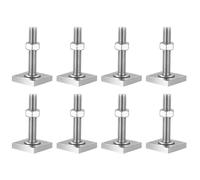 SiGuLiKeJi 8 Pcs T Track Bolts, M6 x 35 mm Roof Rack Bolts, T Track Adapter Bolt, T-Nut Adapter T Slot Bolt, T-slot Adaptor Bolts and Nuts Set with Washers, for Roof Rack Rail Carrier(M6, Square)