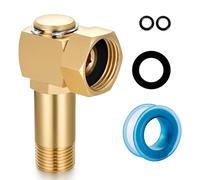 SIGURANTA Brass Garden Hose Swivel Elbow Connector, 3/4 inch GHT to 1/2 inch NPT, 1 Pcs
