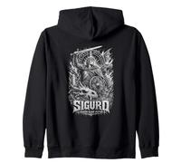 Sigurd Dragon Blood Destiny Rune Warrior Zip Hoodie