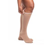 Sigvaris Dynaven 972 Women's Closed Toe Knee Highs w/Grip Top - 20-30 mmHg Light Beige LS, Beige
