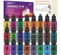 SigWong Candle Dye - 24 Colors Liquid Candle Making Dye for DIY Candle Making Supplies Kit, Food Grade Ingredients Oil-Based Candle Coloring for Soy Wax Dyes, Beeswax, Each 0.35oz/10ml