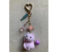 SIGZKK Kawaii Cute Funny Japanese Good Lucky Gold Waving Arm Cat Keychains Charms Bag Purse Feng Shui Coins Good Luck Charm Tassel (Gold)