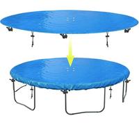 SIHAIAN 12 FT Trampoline Cover 8-16 Ft Trampoline Winter Cover, Easy to Install Trampoline Protective Cover, Waterproof Trampoline Covers, Anti-UV, Snow, Dust-Proof Trampoline Weather Cover Blue