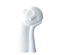 SiHmai Crooked Head Thinking Figure Sculpture Nordic Modern Abstract Sculpture Minimalist Ornaments Resin Art Decor for Living Room Bedroom Office Bookshelf Study,White,19 * 9 * 36cm