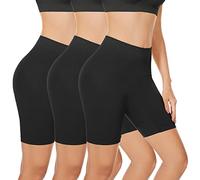 SIHOHAN 3 Pack Women Safety Shorts Slip Short for Under Dresses Smooth Boxer Underwear Boyshort Panties for Yoga Sports(3 Pack Black,L)